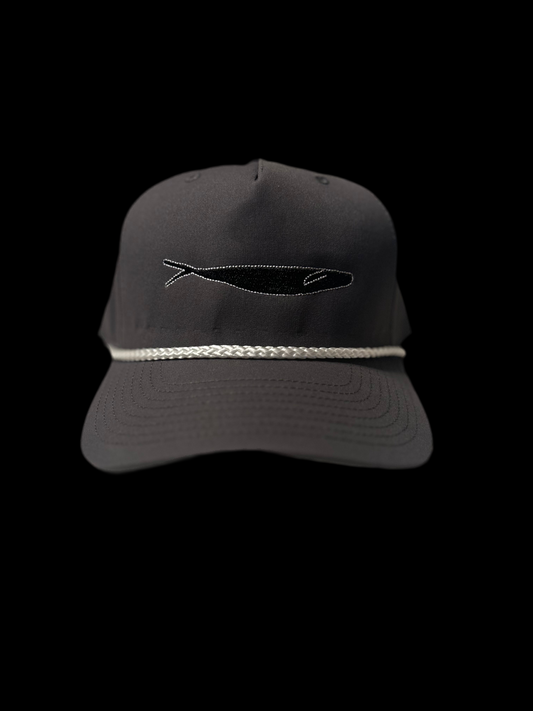 Richardson 258 - Dark Grey - Black Minnow/White Outline